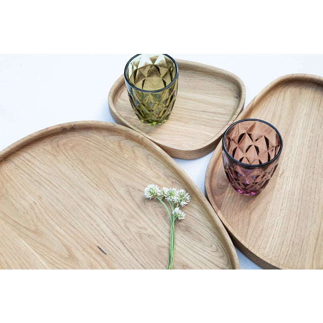 Modern Nest Solid Oak Set of Serving Boards (Set of 3) For Sale - Image 3 of 6