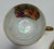 Ceramic Vintage Japanese Lusterware Footed Teacup & Saucer Gold Iridescent Fruit Design Mid Century Display Cup For Sale - Image 7 of 8