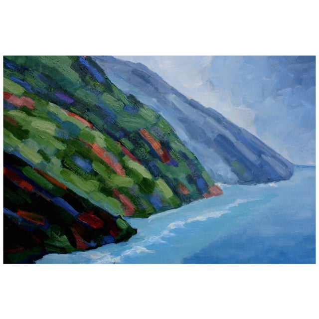 Modern 1990s Fauvist Big Sur Coast Landscape Painting by Virginia Rogers For Sale - Image 3 of 4