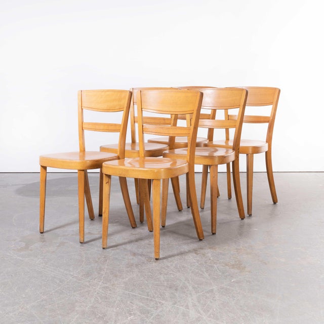 Brown Beech Ladder Back Dining Chairs attributed to Horgen Glarus, 1960s, Set of 4 For Sale - Image 8 of 17