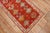 Textile Antique Bright Red Oushak Short Runner For Sale - Image 7 of 11