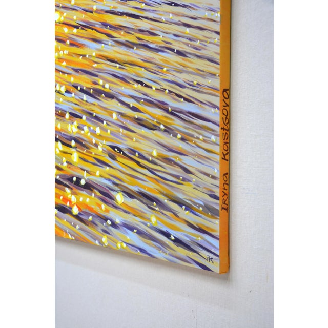 Nautical Evening Sparks on the water.Modern Original Painting. Iryna Kastsova For Sale - Image 3 of 10