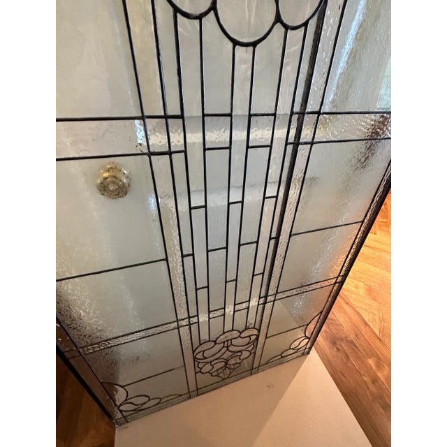 Transparent 21st Century Traditional Leaded Glass Window 39.75 X 71 For Sale - Image 8 of 12