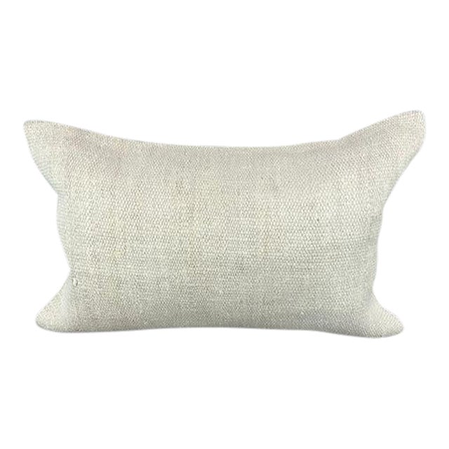 16 x 24 Hemp Pillow Turkish Cushion Natural White Pillow Cushion Cover For Sale
