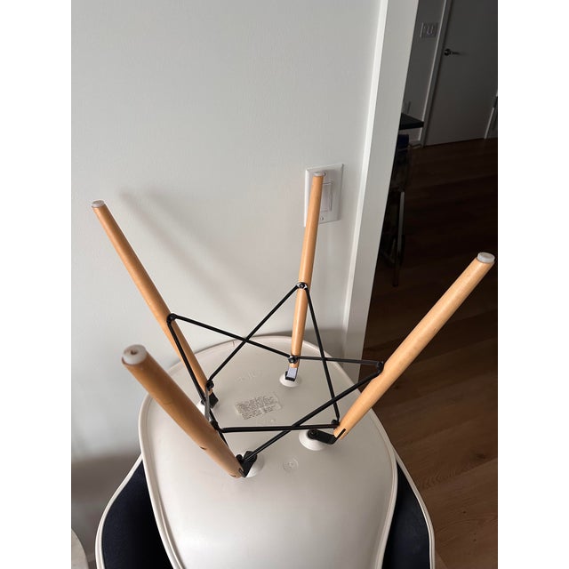 Vitra Eames Upholstered Molded Plastic Side Chair For Sale - Image 13 of 13
