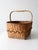 Early 20th Century Antique Folk Art Splint Gathering Basket For Sale - Image 5 of 13