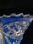 Art Deco Flared Vase in Blue Crystal, 1920 For Sale - Image 4 of 9