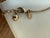 Monet 1990s Monet Pearl Goldtone Snake Chain Necklace For Sale - Image 4 of 11