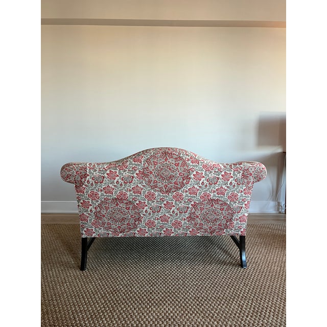 New Down-Filled Two Seater Sofa in Schumacher Kaya Medallion For Sale - Image 9 of 11