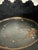 Maison Lancel Vintage French Black Tole Cachepot With Hand-Painted Fruit and Gilt Scalloped Rim Lion Head Ring Handles For Sale - Image 12 of 17