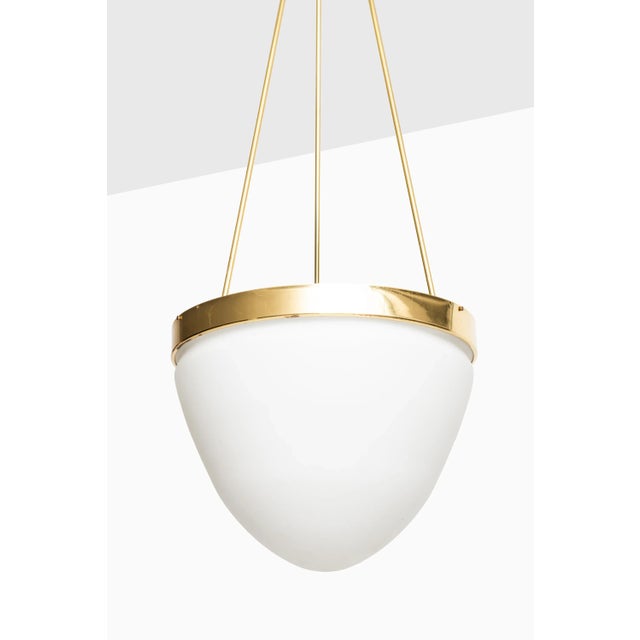 Brass Moon Ceiling Lamp by Lars Bylund for Ateljé Lyktan, 1980s For Sale - Image 6 of 7