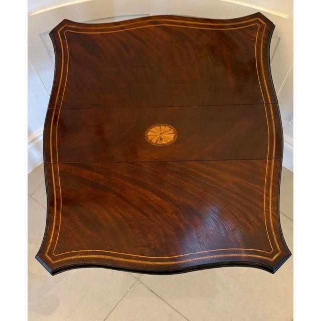 Antique Mahogany Occasional Table with Satinwood Inlay from Sutherland, 1900 For Sale - Image 3 of 13
