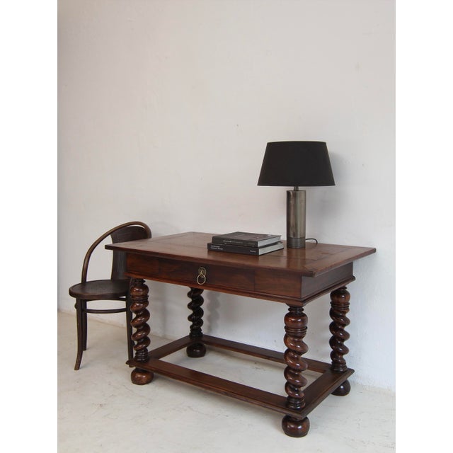 Baroque Late 19th Century French Louis XIII Walnut Side Table For Sale - Image 3 of 18