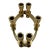 Vintage Dirilyte Gold Tone 6 Candle Candelabra Set For Sale