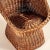 1960s Woven Rattan Wicker Barrel Chair With Shearling Pad For Sale In Los Angeles - Image 6 of 9
