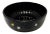 Vintage 1950s Black Glass Hand Painted Trinket Dish For Sale