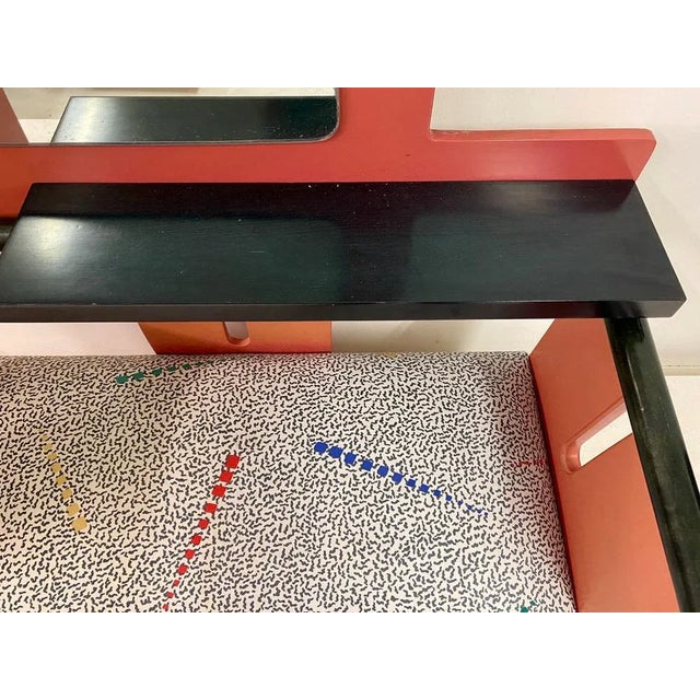 Set of Postmodern Bench and Mirror, 1980s For Sale - Image 4 of 11