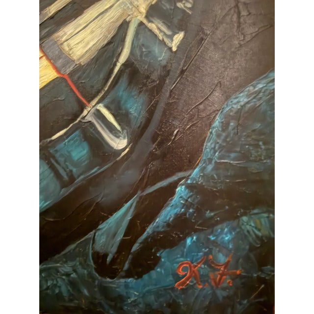 2020s Expressionist Original Oil Painting of Piano For Sale - Image 5 of 8