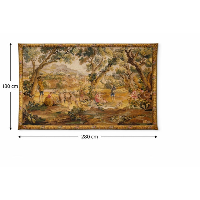 Rustic Large Vintage Wall Tapestry, 1990s For Sale - Image 3 of 14
