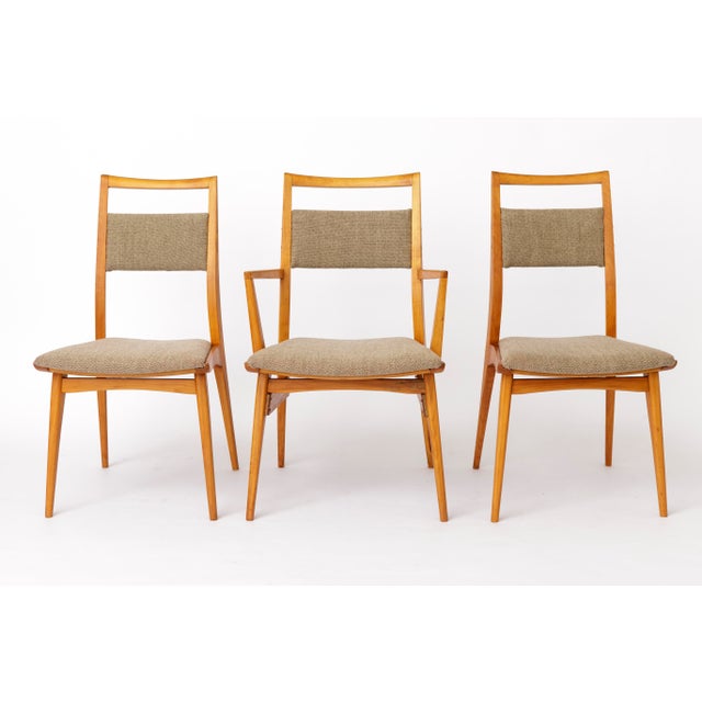 Vintage German Chairs in Beech, 1970s, Set of 3 For Sale - Image 10 of 10