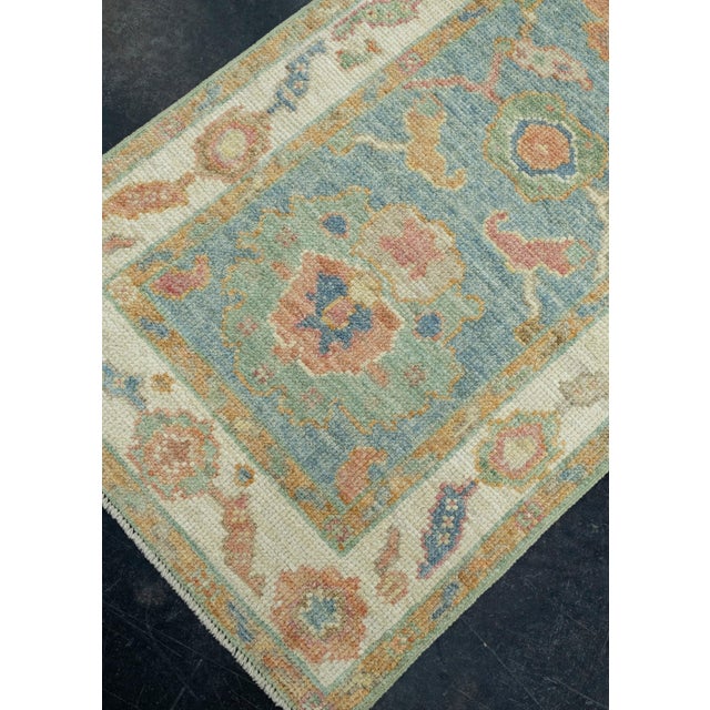 Turkish Turkish Oushak Runner Rug 2'3" x 5'11" #17231 For Sale - Image 3 of 8