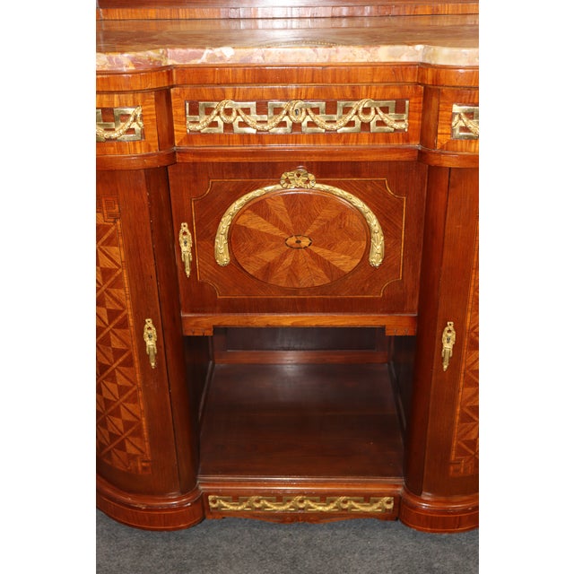 Wood Late 19th Century Companion Pair of French Gilt Bronze Mounted De Cooene Freres Attr. Buffets For Sale - Image 7 of 17