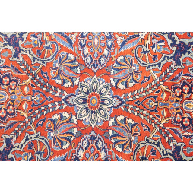 Early 20th Century Antique Persian Isfahan Rug 9'0" X 12'0" For Sale - Image 5 of 12
