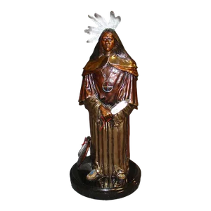 1990s Jd Challenger "White Men Medicine" Le Bronze Sculpture Signed
