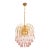 Lady Michelle, Large Size Pink Drops Murano Glass and Crystal Chandelier, 1980s For Sale