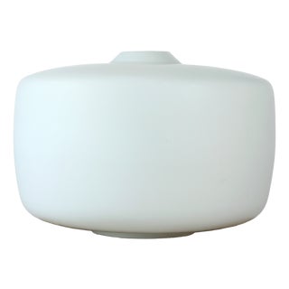 Large White Opaline Glass Shield from Napako, Former Czechoslovakia, 1960s For Sale