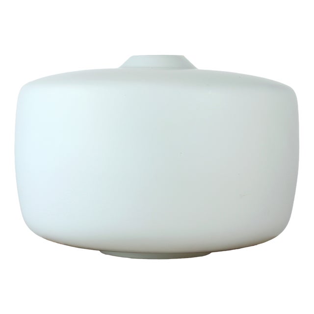 Large White Opaline Glass Shield from Napako, Former Czechoslovakia, 1960s For Sale