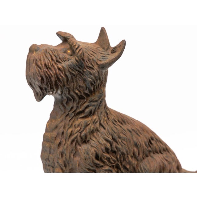 Metal Cast Iron Door Stop in the Shape of a Scottie, English 20th Century For Sale - Image 7 of 7