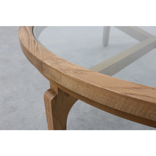A refined modern table from late‑20th‑century Italy, combining the warmth of natural cedar wood with the clarity and...