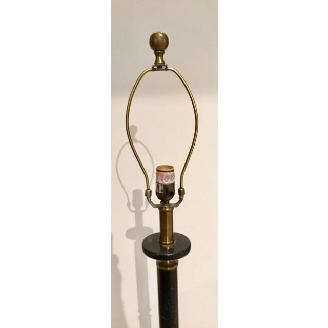 Modern Currey & Co. Modern Black Marble and Brass Floor Lamp For Sale - Image 3 of 5