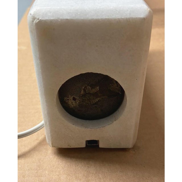 Vintage Marble and Chrome Arco Table Lamp For Sale - Image 11 of 17