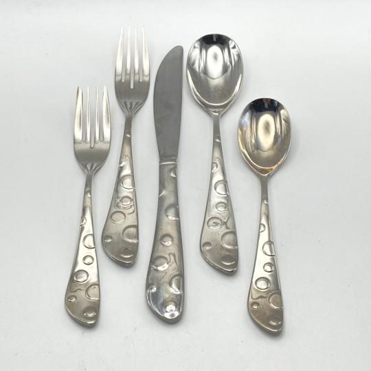 Silver Spode “Baking Days” Stainless Flatware: Service for 11 (Rare “Polka Dot” Pattern) 57 Total Pieces For Sale - Image 8 of 18