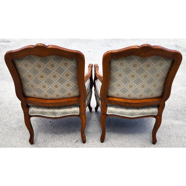 Vintage French Armchairs Louis XV Fruitwood For Sale - Image 9 of 12