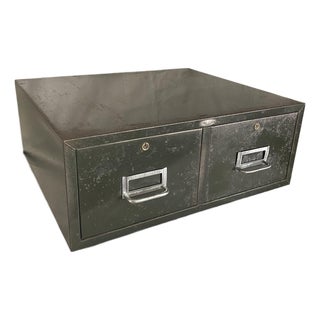 1950's Cole Steel Two Drawer Card File For Sale