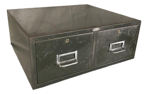 Cole Steel Two Drawer Card File 1950's