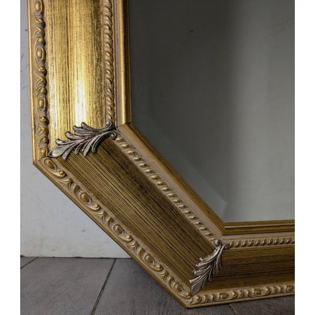 Vintage Bombay Company Allegro Octagonal Gilt Mirror For Sale - Image 4 of 5