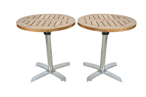Small Bistro Tables in Ash by R. Vlaemynck, 1990s, Set of 2