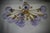 Mid-Century Murano Periwinkle Art Glass and Brass Chandelier and Pendant For Sale - Image 9 of 9