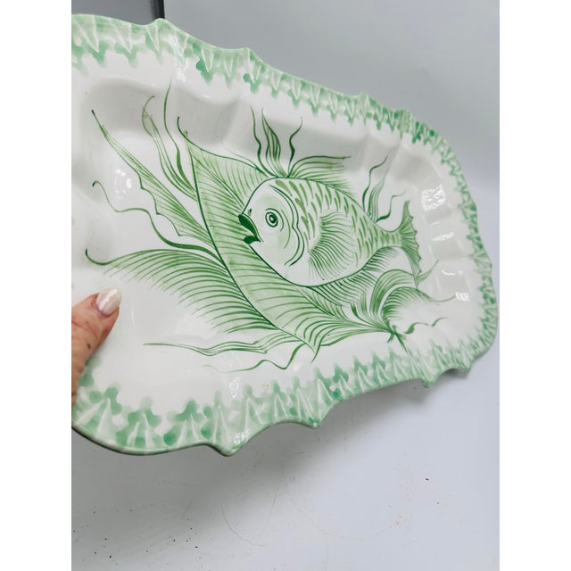 Vintage Italian Ceramic Fish Platter For Sale - Image 4 of 9