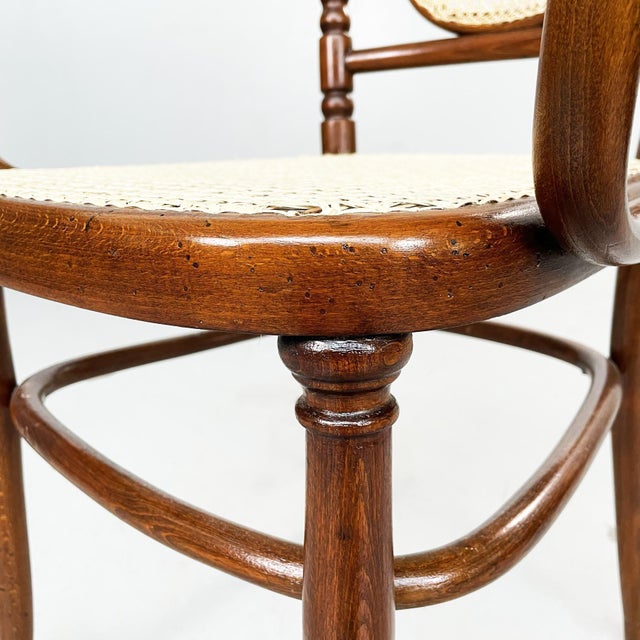 Austrian Straw and Wood Chairs from Thonet, 1900s, Set of 3 For Sale - Image 10 of 18