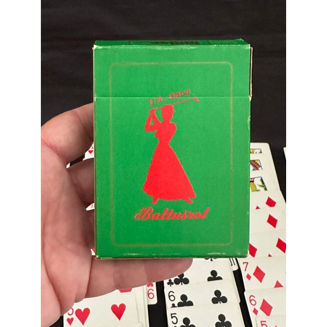 Green Baltusrol Golf Club Vintage Playing Cards For Sale - Image 8 of 13