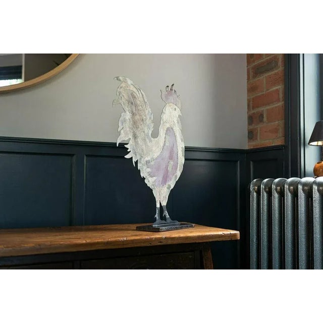 Large French Hand Painted Decorative Cockerel For Sale - Image 4 of 7