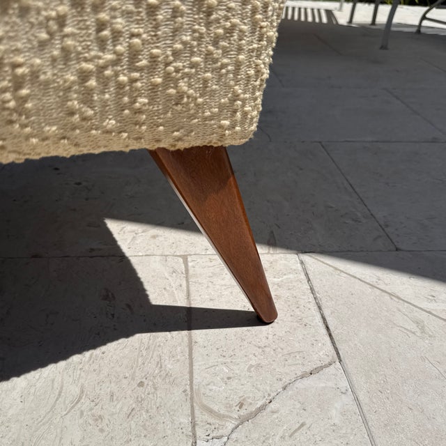 Vintage Harvey Probber Attributed Lounge Chair With Brass Handle Pull For Sale - Image 6 of 12