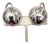 Vintage Signed Napier Rhodium Plated Apple Clip Earrings-2 Pieces For Sale