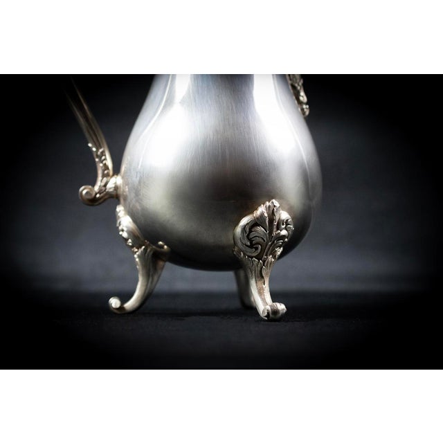 Silver Louis XV Style Silver-Plated Metal Teapot with Pompadour Pattern from Christofle, France, 1980s For Sale - Image 8 of 11