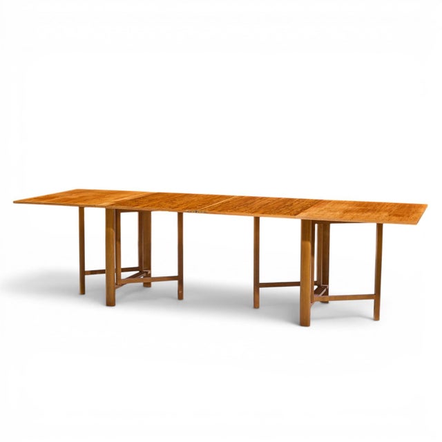 Mid-Century Modern Bruno Mathsson Style Maria Mid Century Danish Teak Expanding Dining Table For Sale - Image 3 of 10